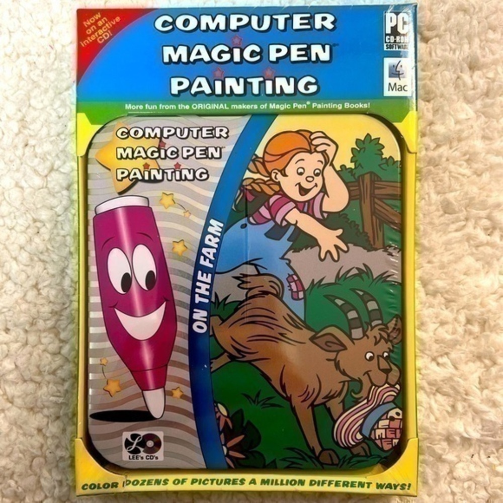 "On The Farm" Computer Magic Pen Painting Interactive CD